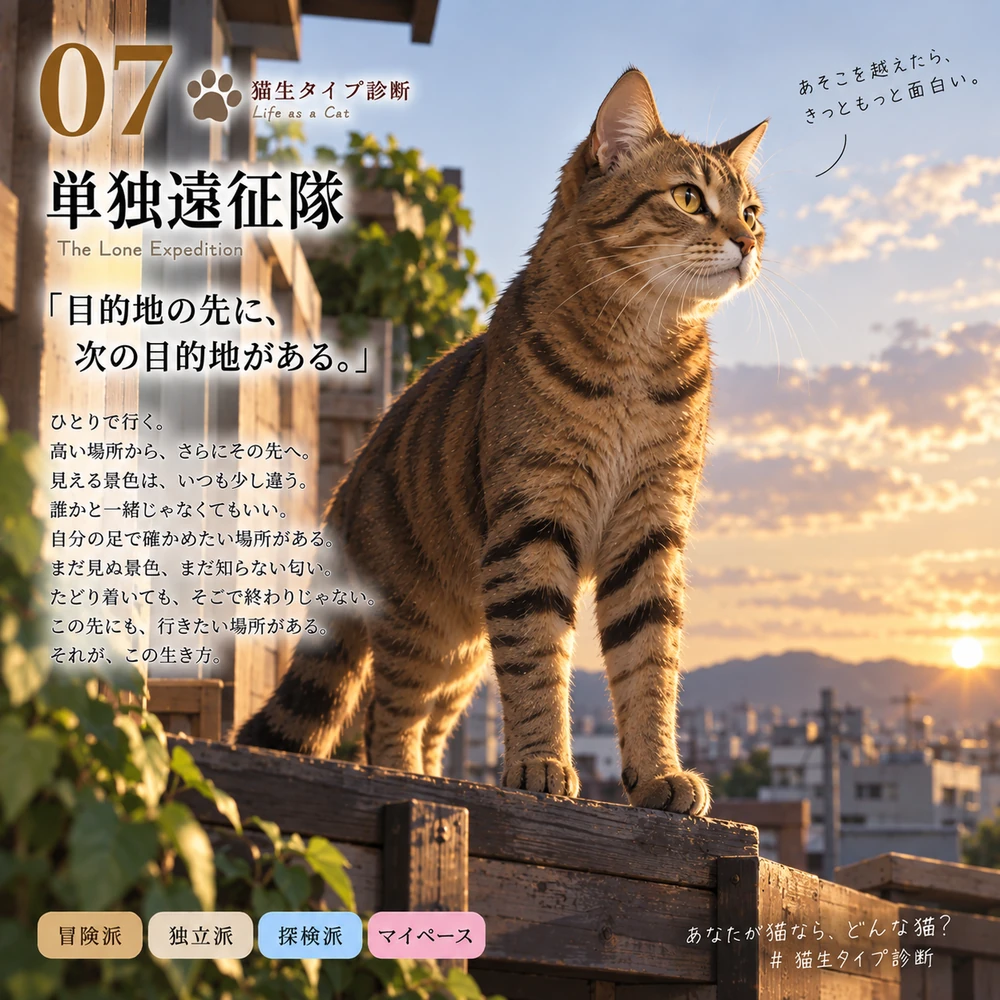 単独遠征隊の猫生タイプカード