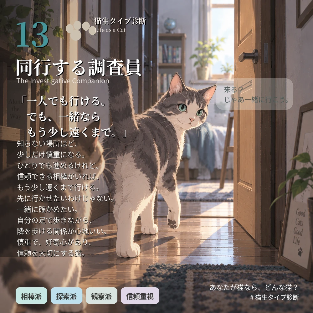 同行する調査員の猫生タイプカード