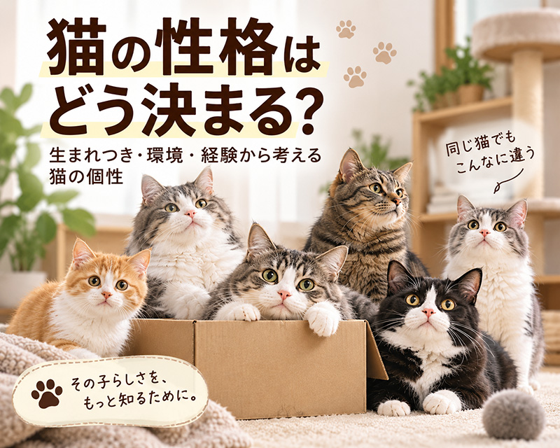 猫の性格はどう決まる?生まれつき・環境・経験から考える猫の個性